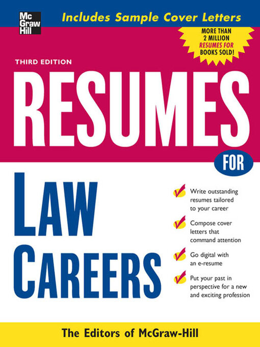 Title details for Resumes for Law Careers by McGraw Hill - Available